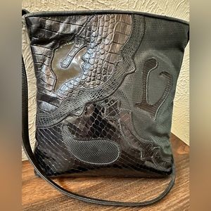 EUC Sharif Black Leather Crossbody